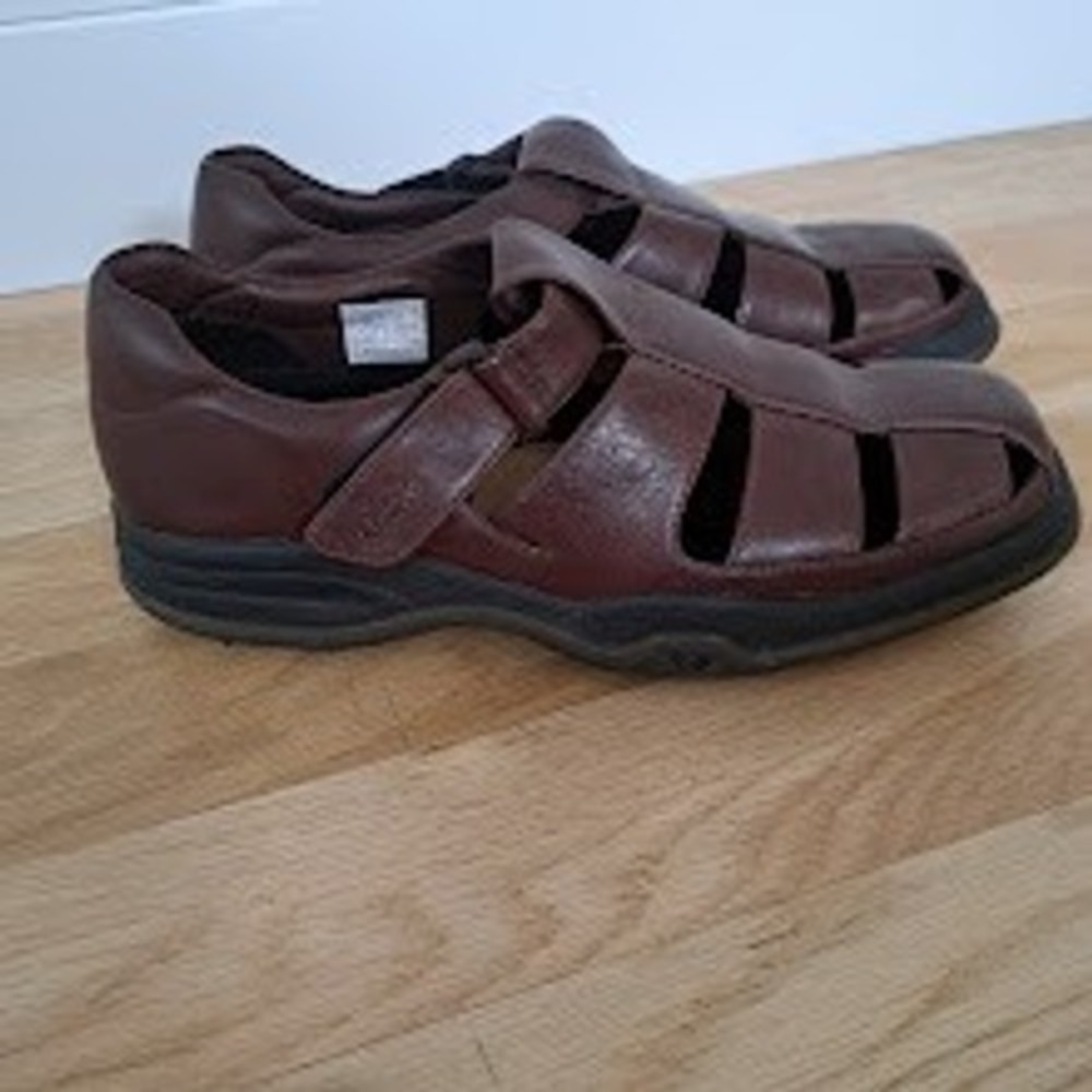 Callaway Golf Mens Brown Leather Fisherman Sandals Spiked M113-04 Size 9.5
